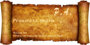 Prosznitz Anita névjegykártya